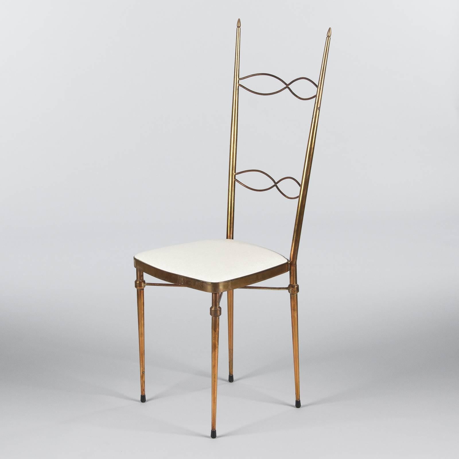 Pair of Mid-Century Italian Brass Chairs, 1960s 5