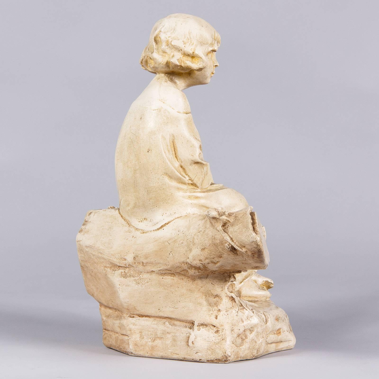 French Figurine of a Young Girl, Early 1900s 3