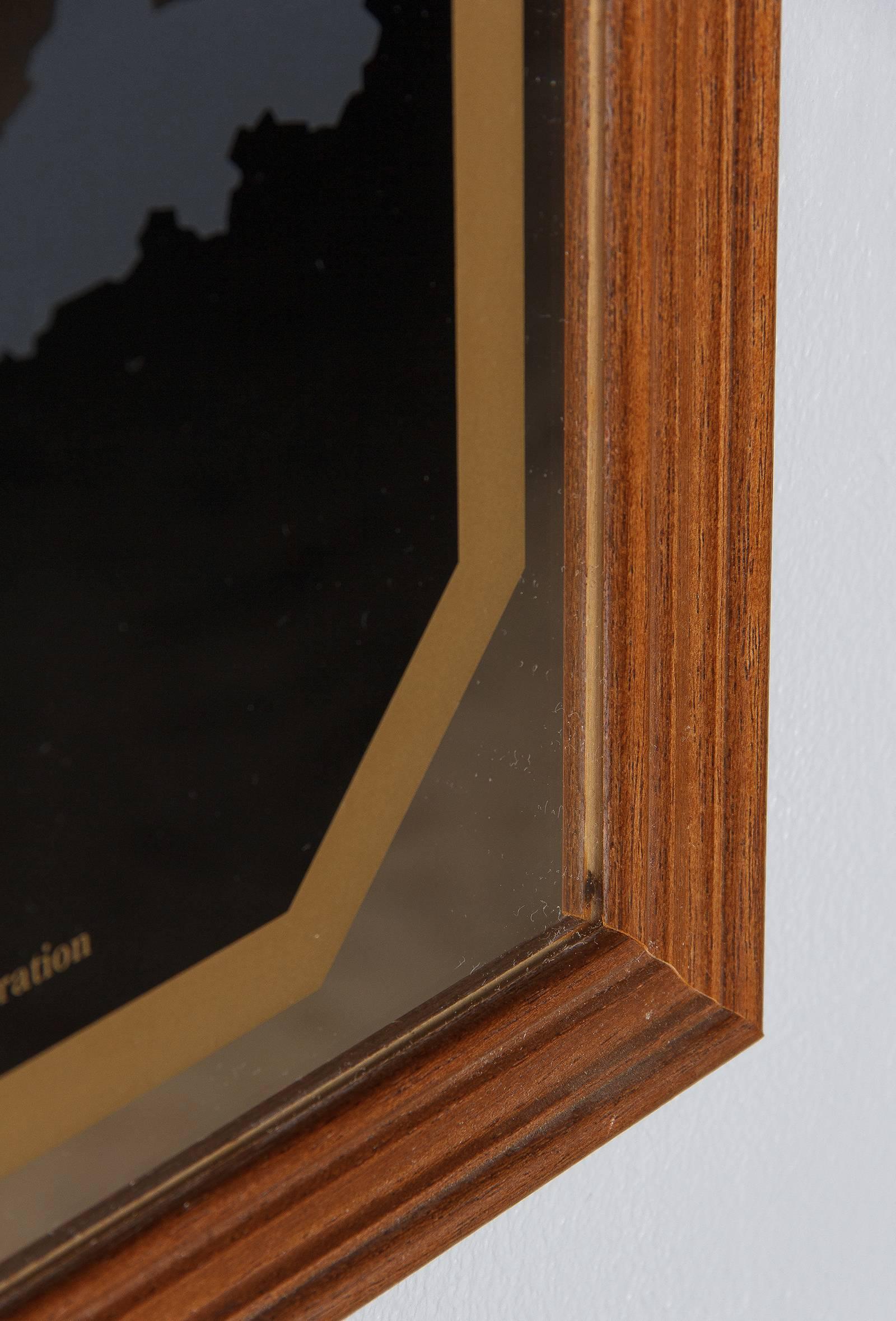 Vintage Frame with Mirrored Advertising Sign for Clan Campbell Scotch, 1980s 3