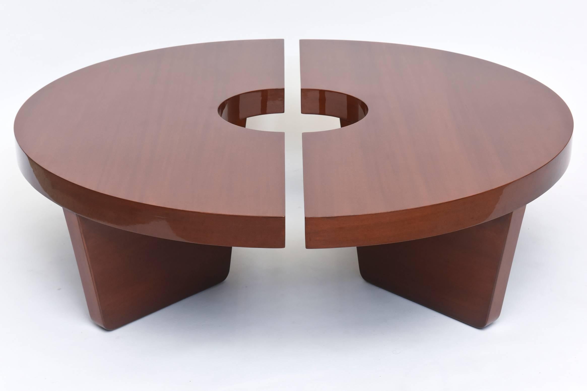 Mid-Century Modern American Modern Mahogany Two Part Low Table, Harvey Probber