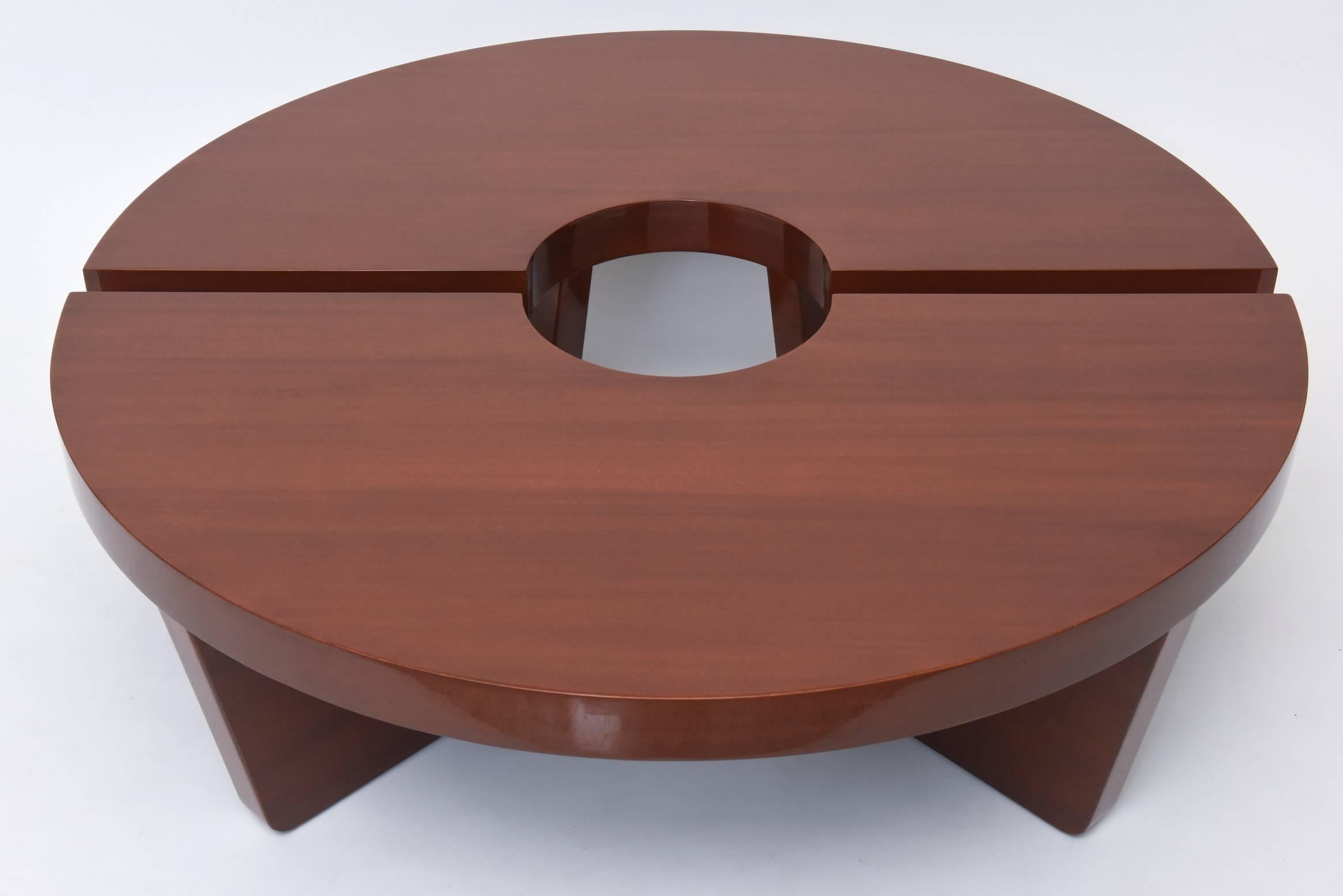 American Modern Mahogany Two Part Low Table, Harvey Probber 2