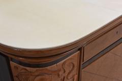 Osvaldo Borsani Italian Modern Mixedwood and Parchment Sideboard/Buffet, 1940s