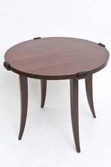 Guéridon ou table d'appoint en bois de rose de la fin de l'Art déco français, Maurice Jallot