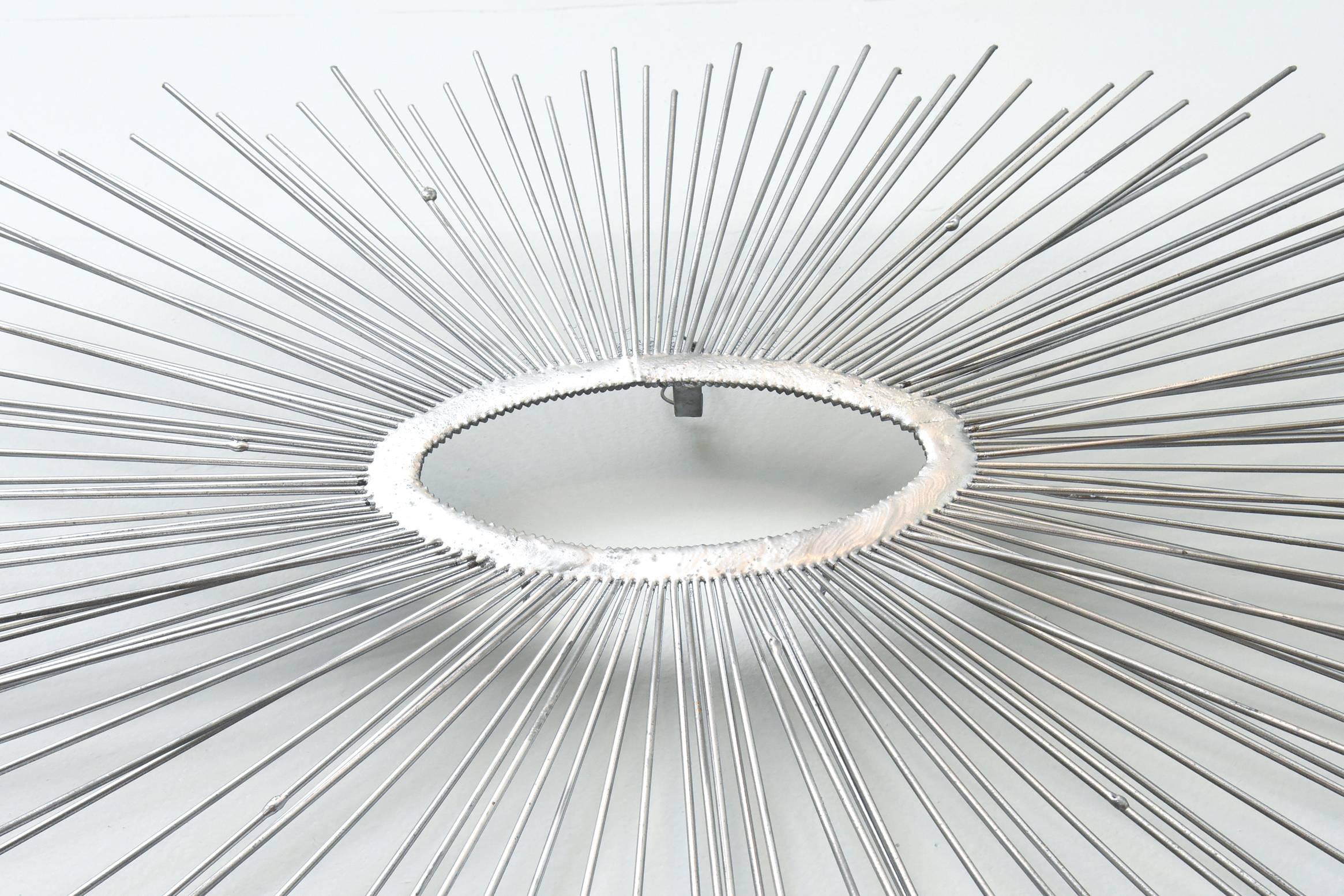 American Modern Wall-Mounted Sunburst Sculpture, Curtis Jere, 1970's In Excellent Condition For Sale In Hollywood, FL
