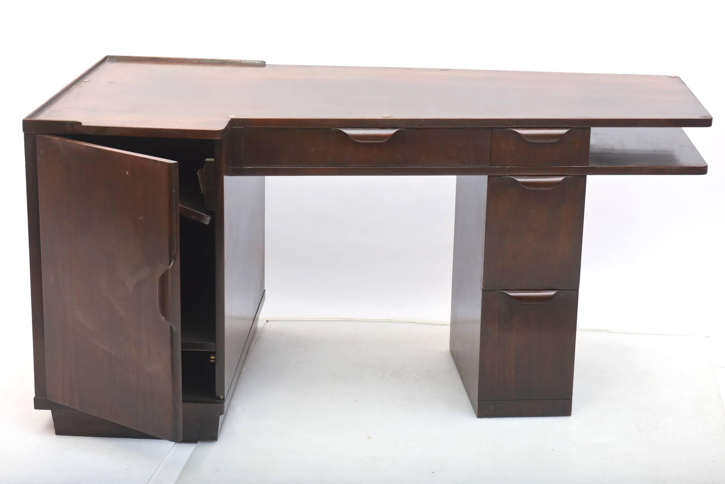 Mid-Century Modern American Modern Dark Walnut Desk, Edward Wormley, Dunbar