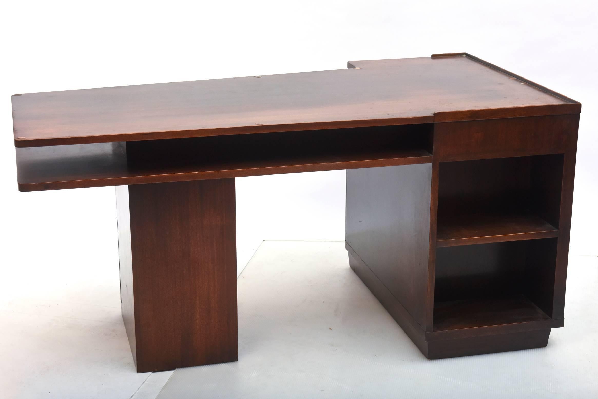 American Modern Dark Walnut Desk, Edward Wormley, Dunbar 1