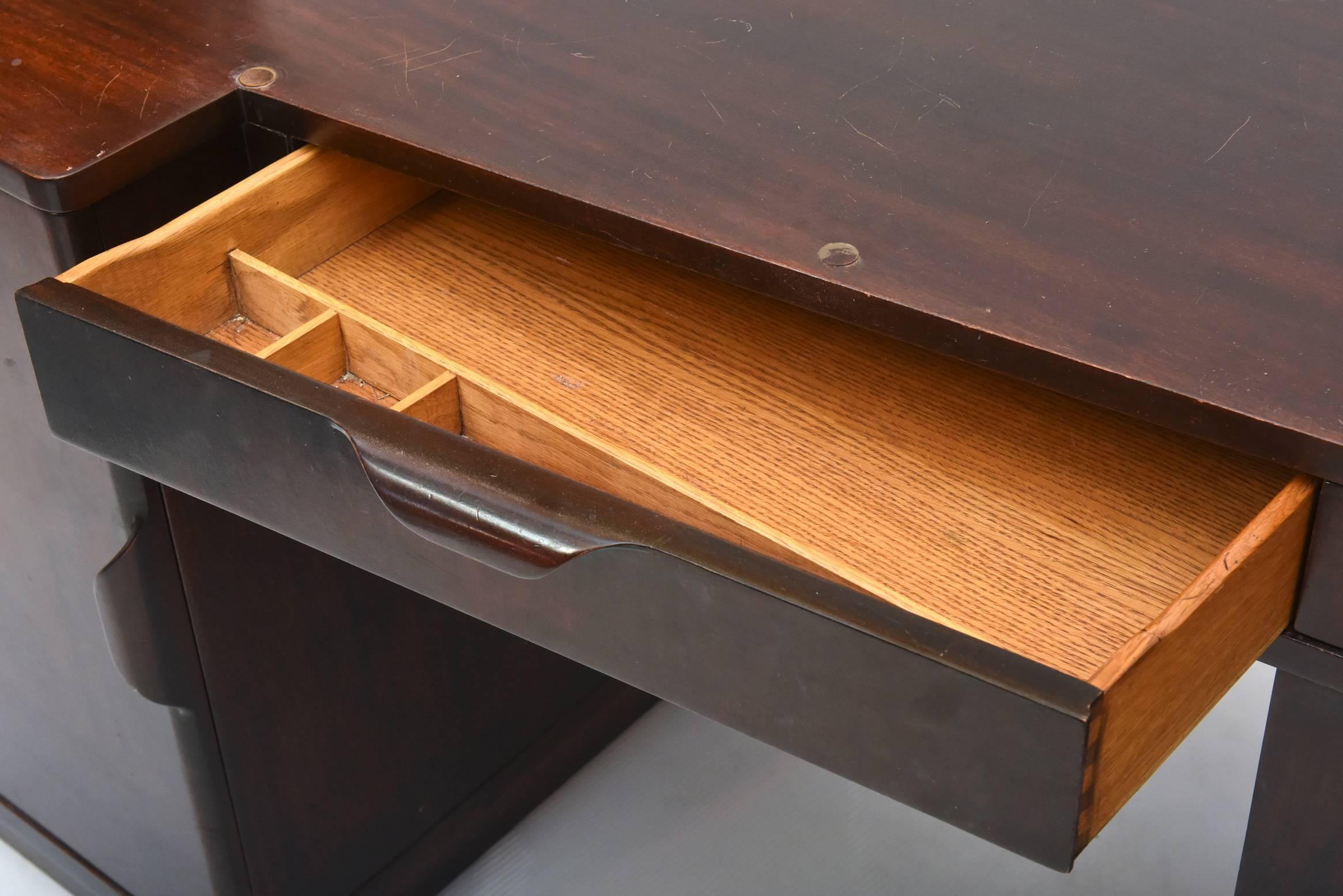 American Modern Dark Walnut Desk, Edward Wormley, Dunbar 3