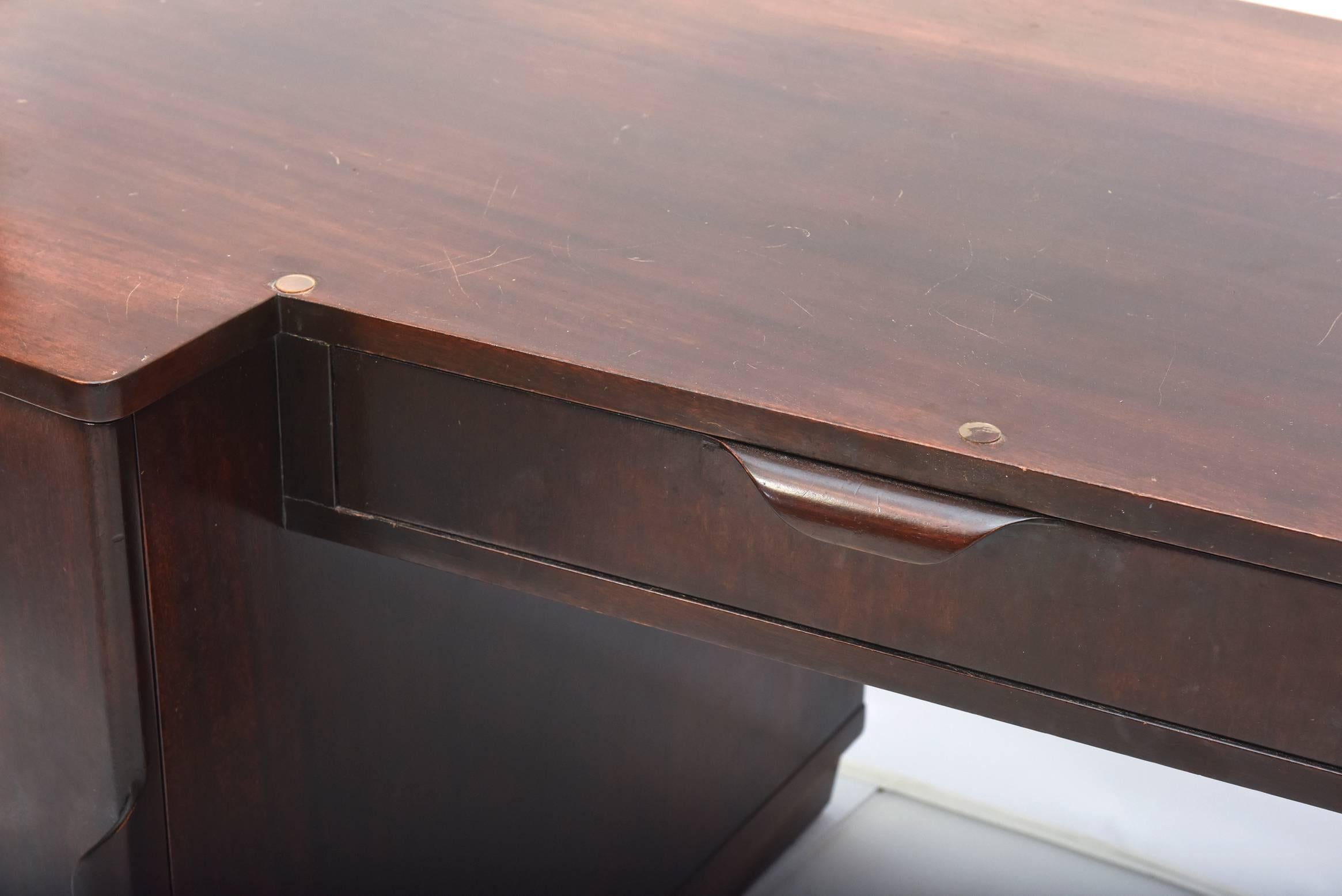 American Modern Dark Walnut Desk, Edward Wormley, Dunbar 5