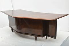 Fine American Modern Dark Walnut Executive Desk, Custom Made by Monteverdi Young