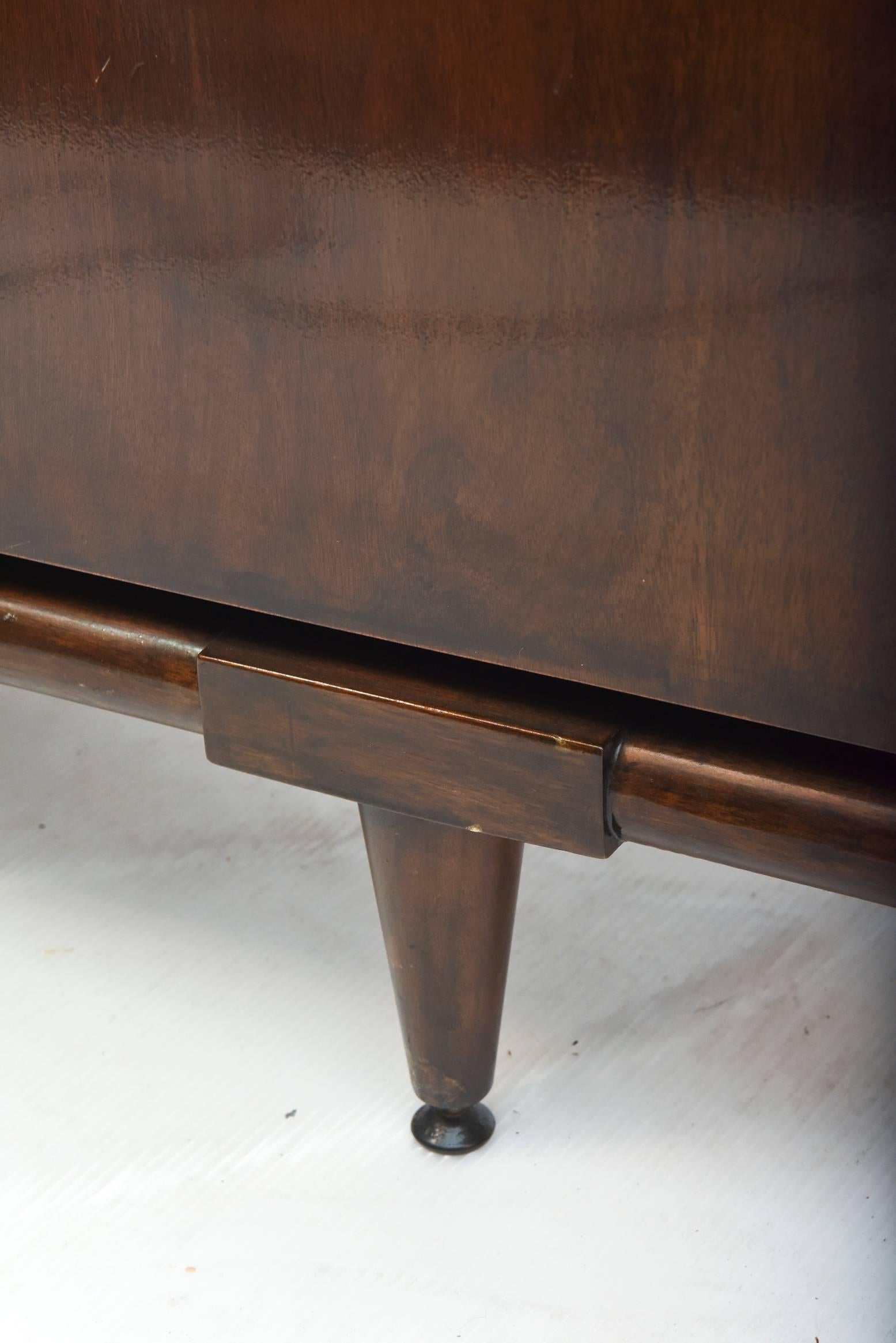 Mid-20th Century Fine American Modern Dark Walnut Executive Desk, Custom Made by Monteverdi Young For Sale