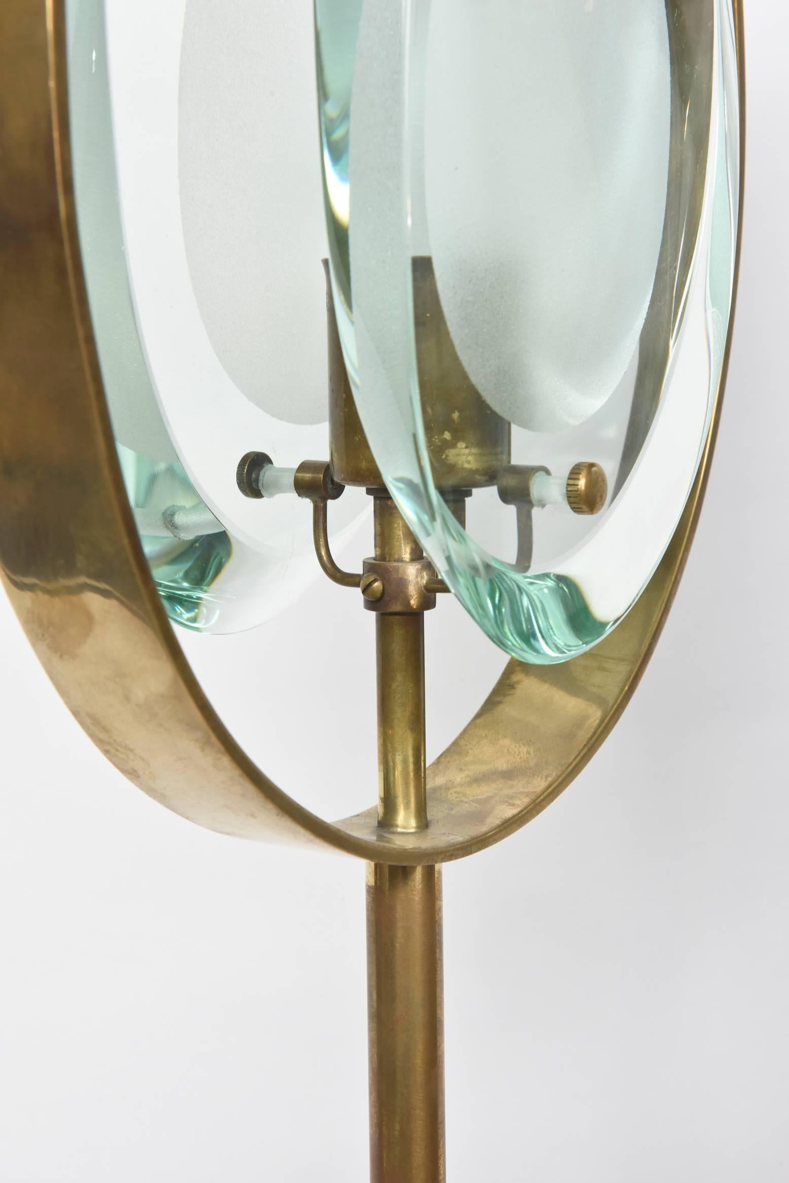 Rare Pair of Italian Modern Standing Lamps, Fontana Arte, Max Ingrand 3