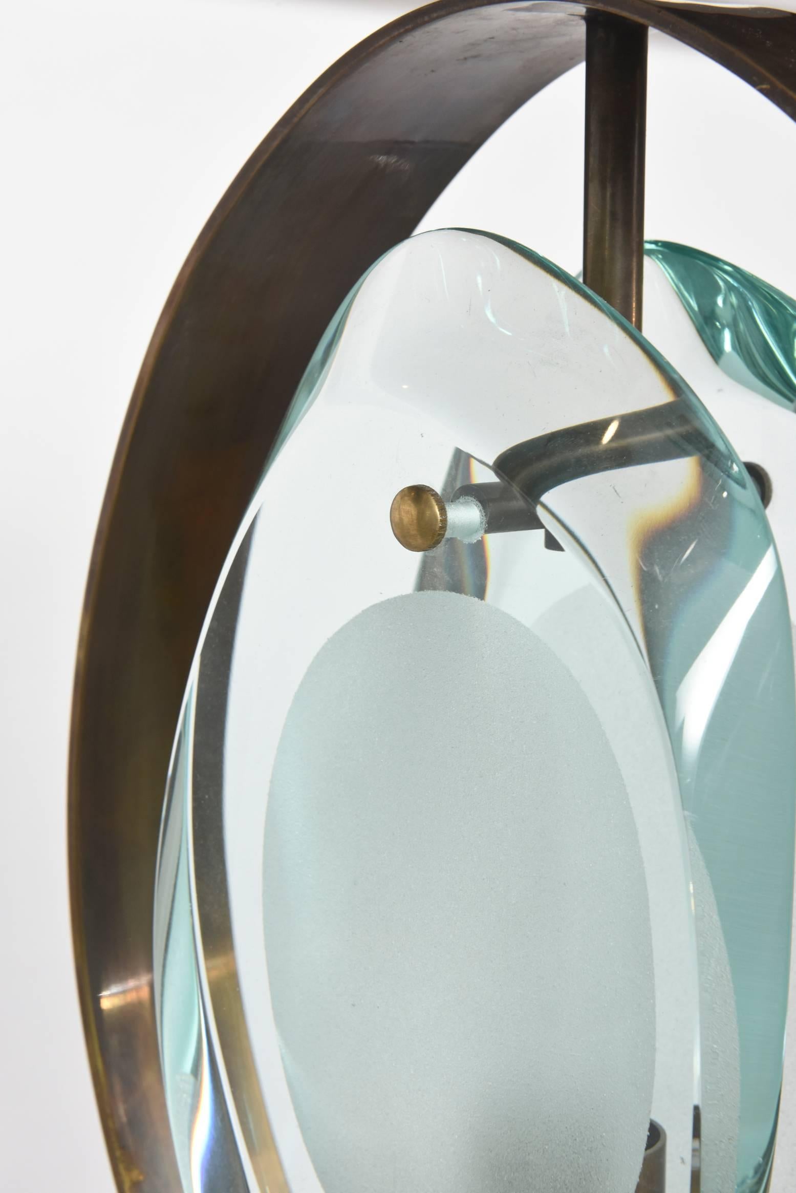 Rare Pair of Italian Modern Standing Lamps, Fontana Arte, Max Ingrand 5