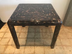 Karl Springer Style, Horn Inlaid Game Table