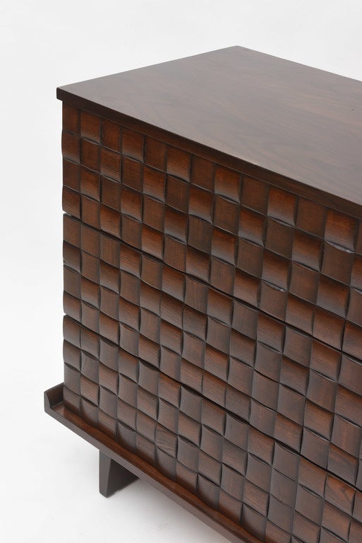 American Modern Dark Walnut Chest of Drawers, Paul Laszlo In Excellent Condition In Hollywood, FL