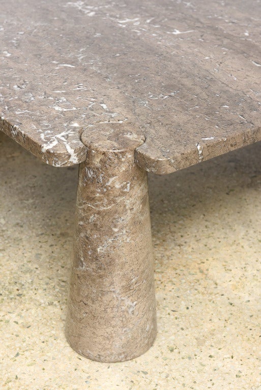 Italian Modern Marble "Eros" Low Table by Angelo Mangiarotti
