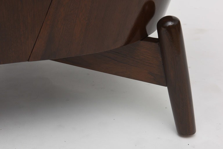 Danish Modern Dark Walnut Lounge Chair, Ib Kofod Larsen For Sale 2