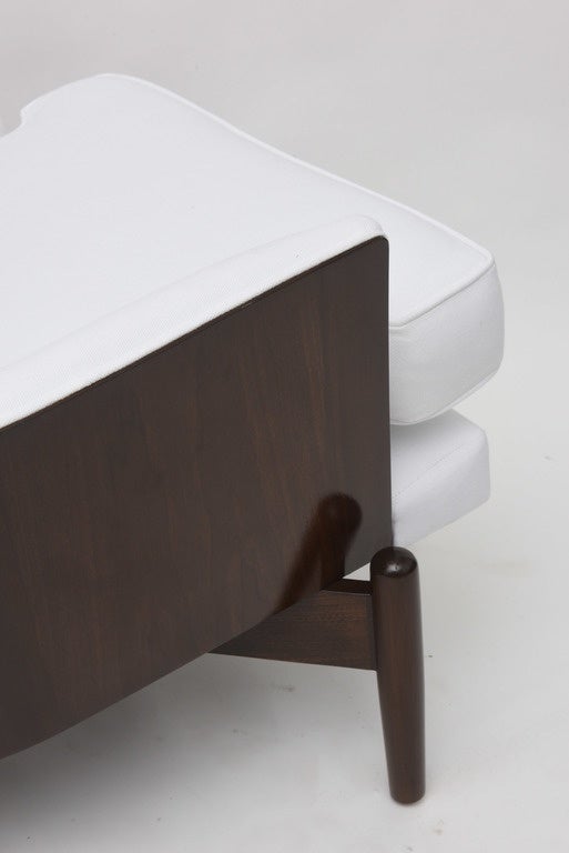 Danish Modern Dark Walnut Lounge Chair, Ib Kofod Larsen For Sale 3