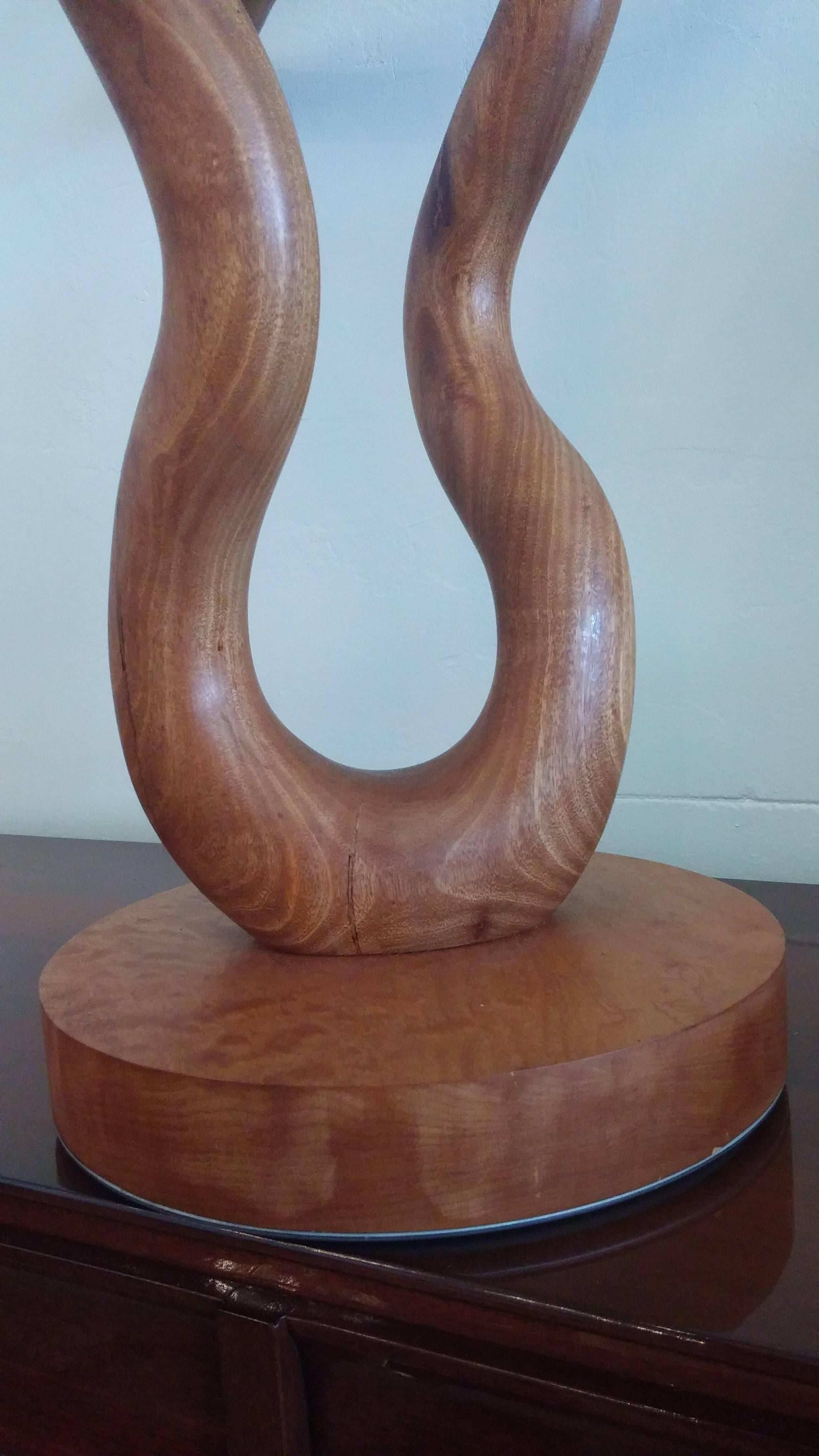 Modern Abstract Wood Sculpture by C.H. Hansen In Excellent Condition In Hollywood, FL