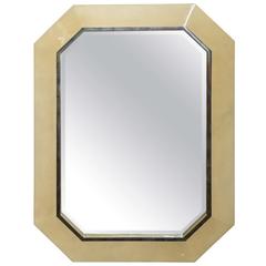Karl Springer Style Lacquered Octagonal Mirror, USA