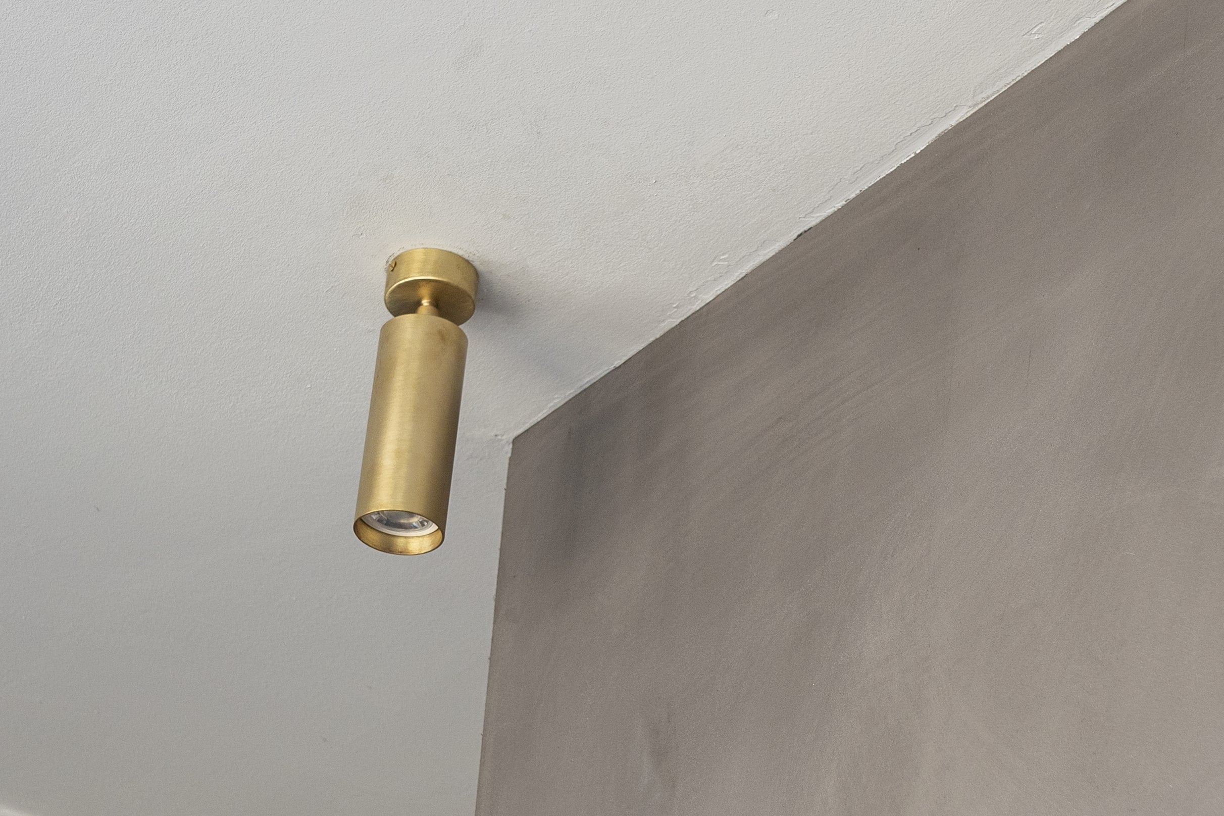 Italian Natural Brass Contemporary-Modern Ceiling Light Handcrafted in Italy by 247lab For Sale
