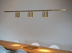 Natural Brass Contemporary-Modern Decorative Pendant lamp Handcrafted in Italy