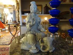 Chinese Blanc de Chine Guanyin Seated on an Elephant