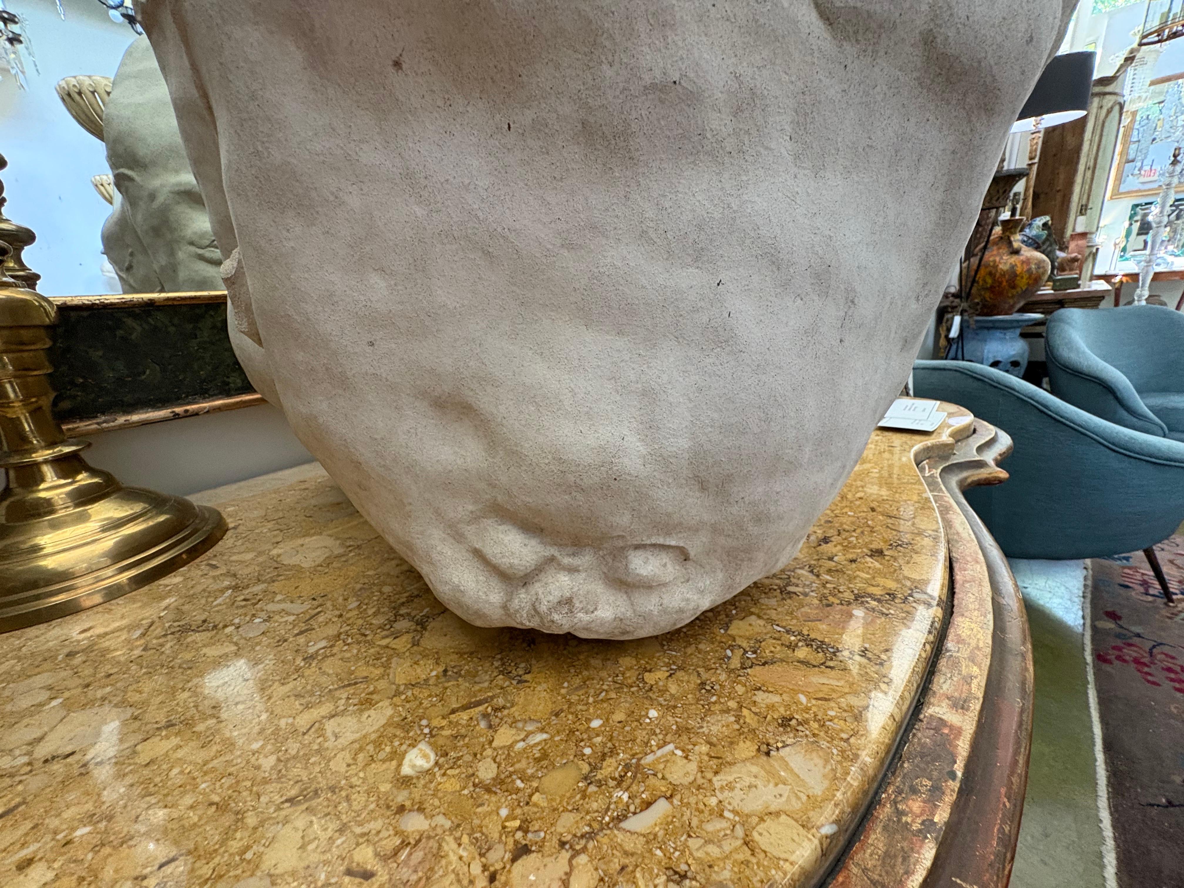 20th Century Surrealist Ceramic Face Sculpture For Sale