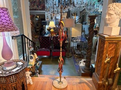 Italian Modern Ceramic And Marble Floor Lamp