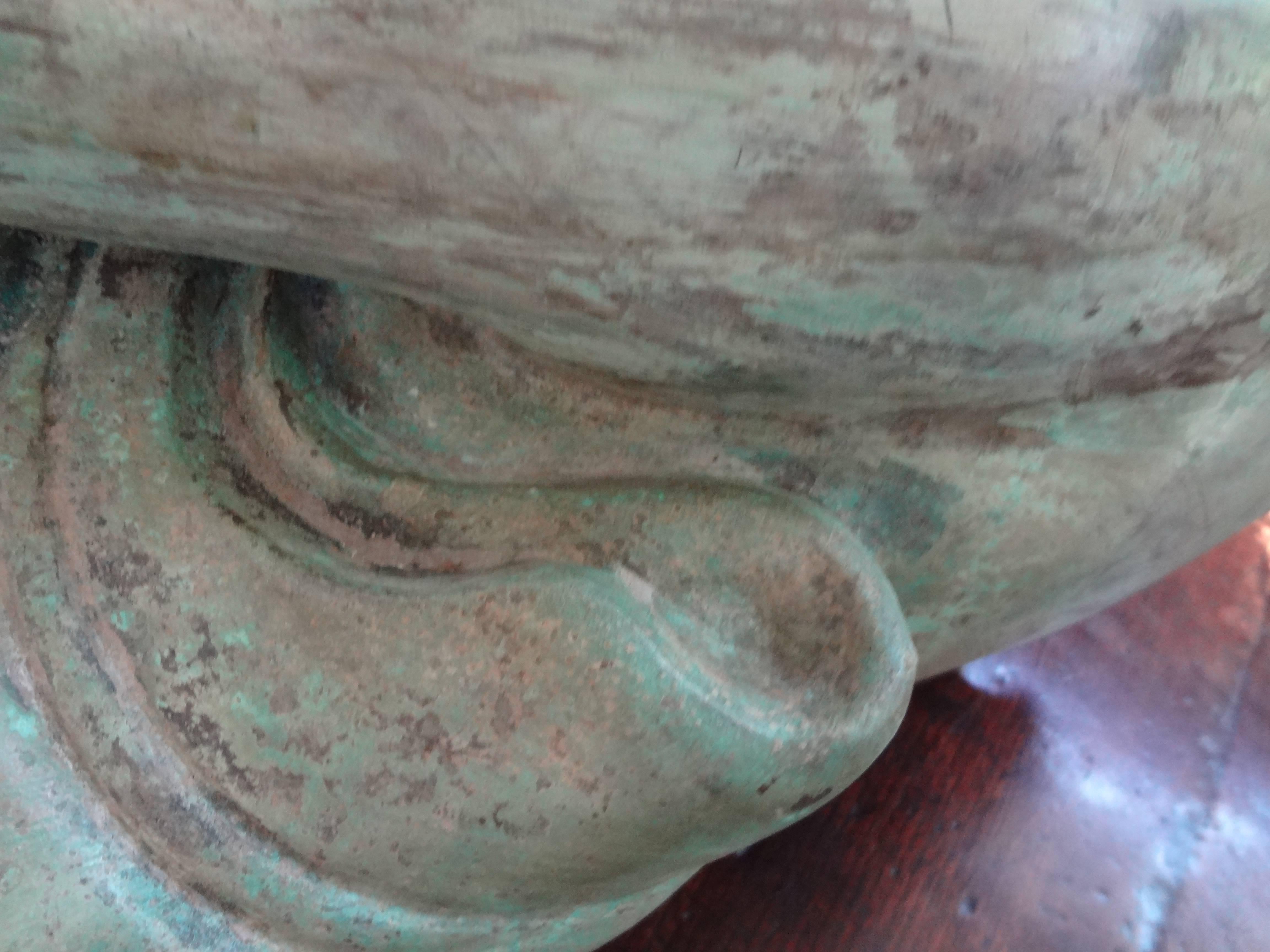 Monumental Patinated Bronze Hand Sculpture 1