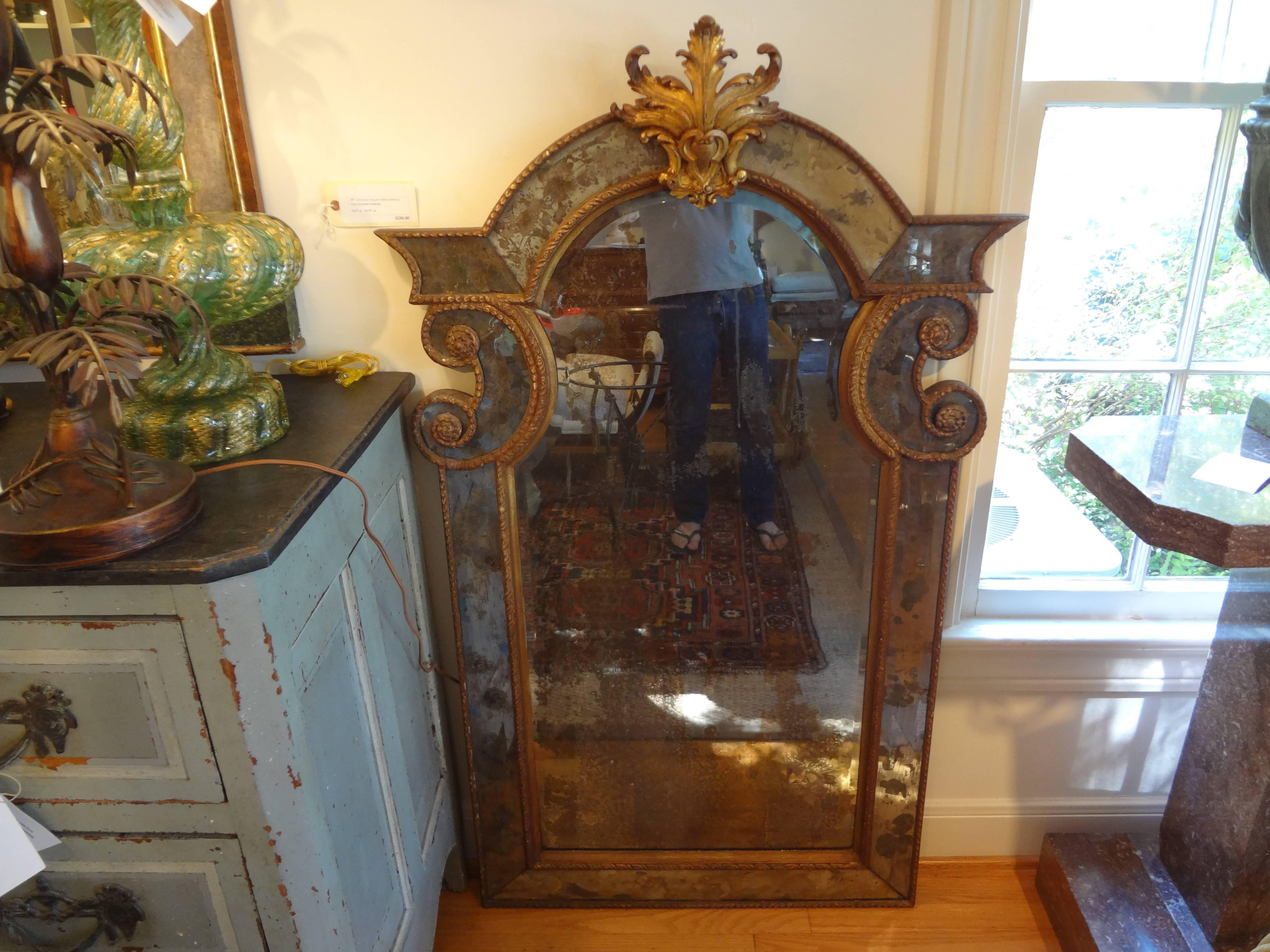 Rare Pair of Antique 19th Century Venetian Giltwood Mirrors 3