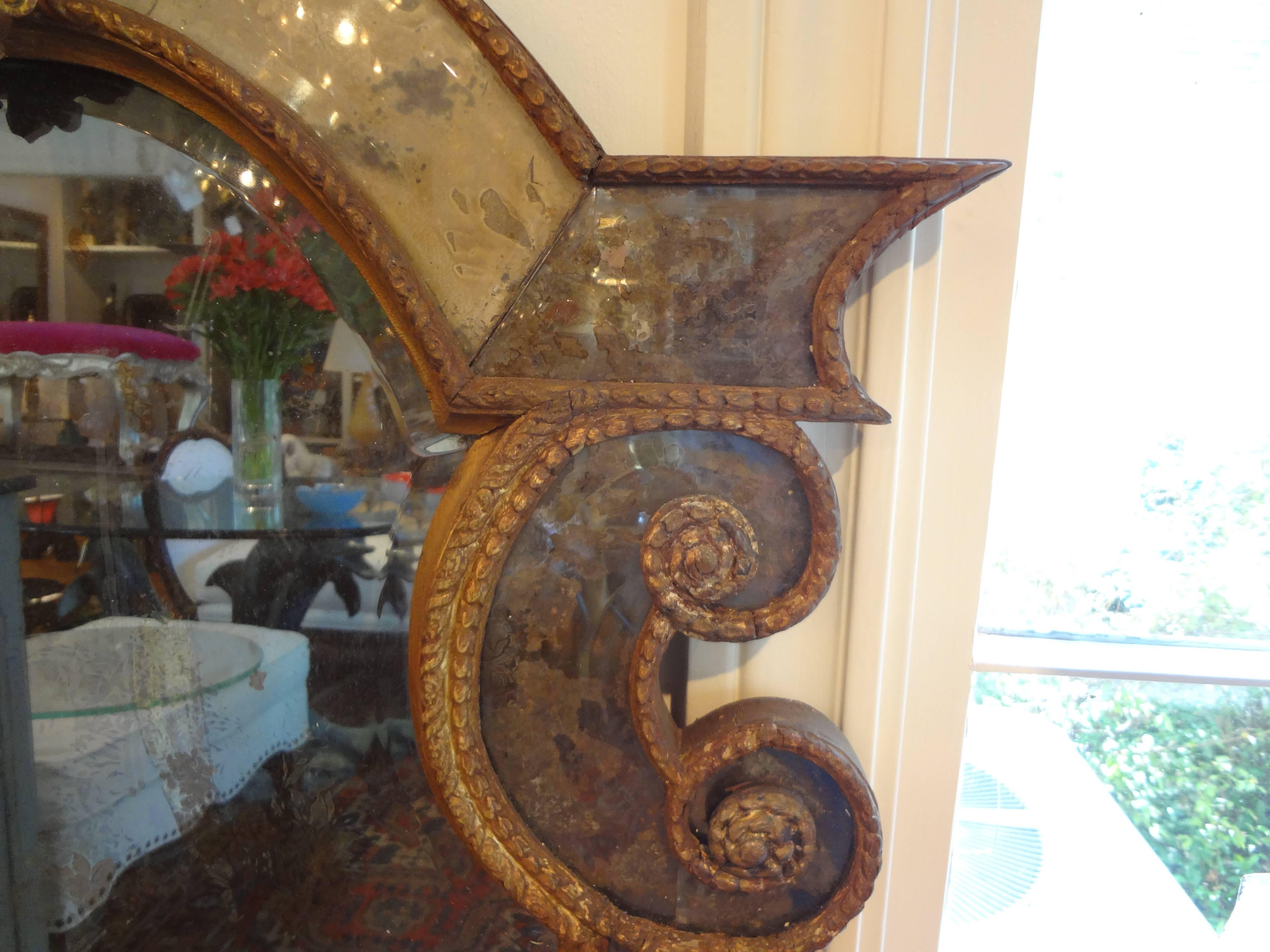 Neoclassical Rare Pair of Antique 19th Century Venetian Giltwood Mirrors