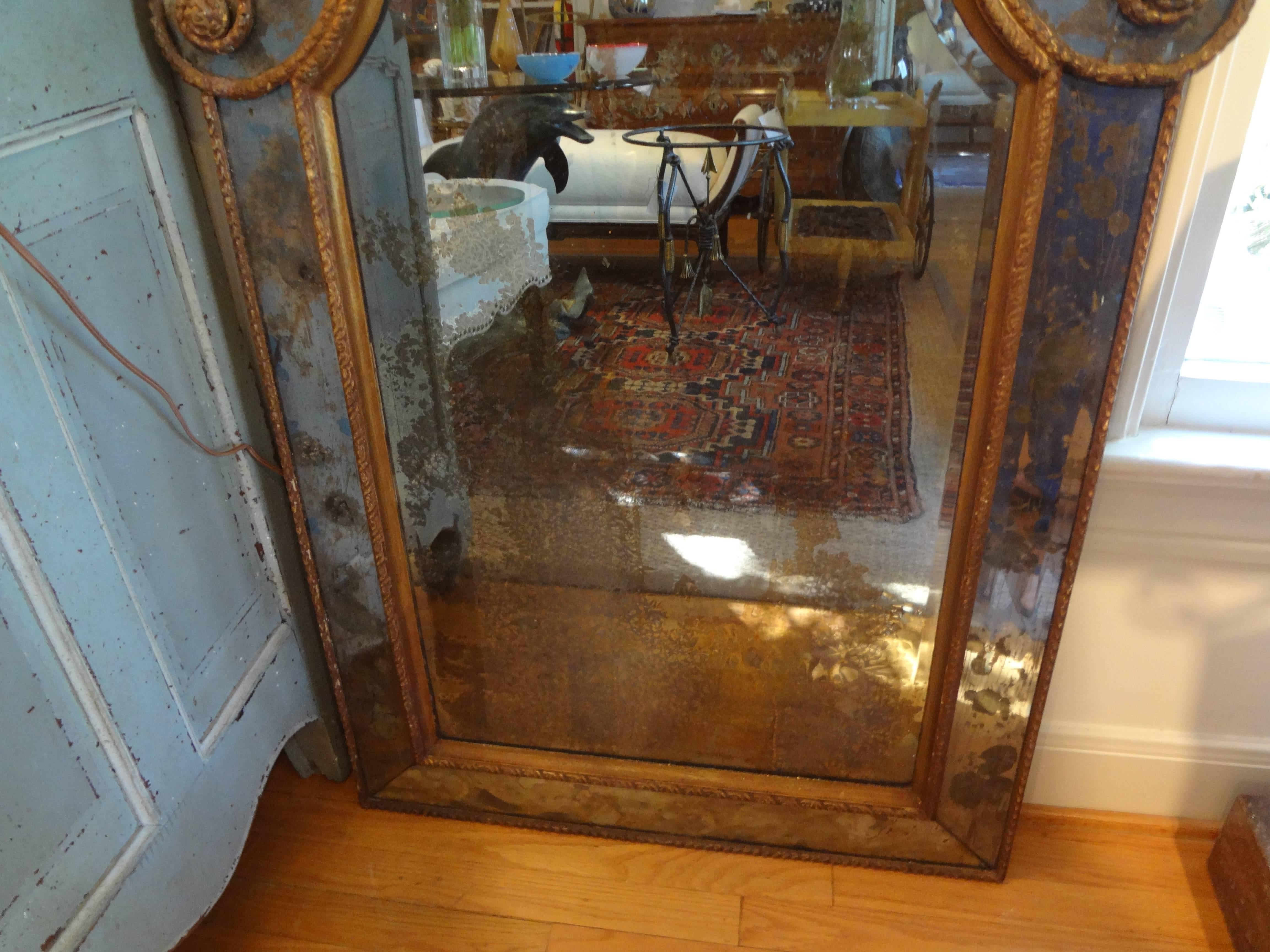 Italian Rare Pair of Antique 19th Century Venetian Giltwood Mirrors