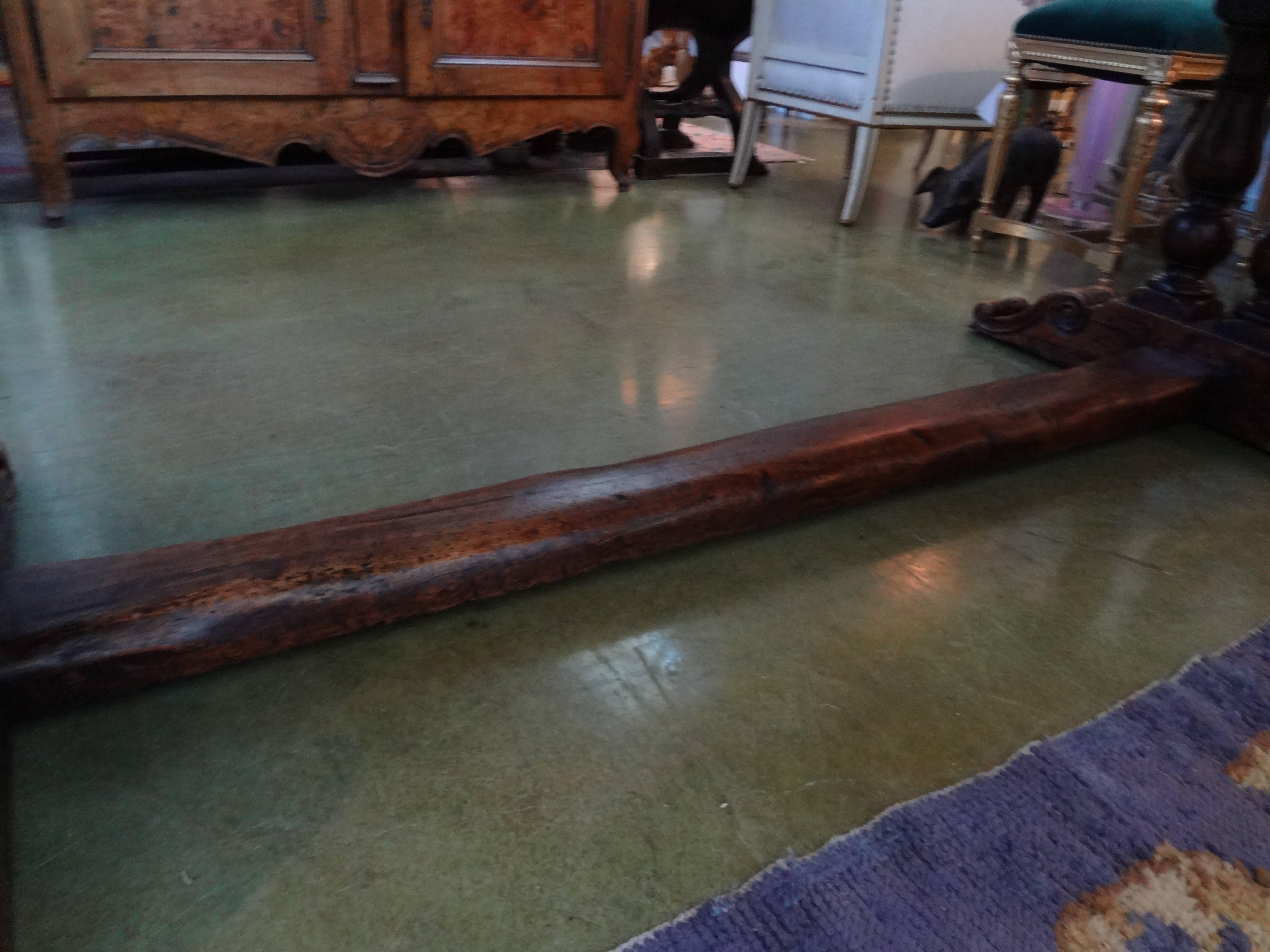 Stunning 19th Century French Walnut Trestle Dining Table   1
