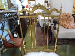 Italian Mid-Century Brass Chiavari Chair Upholstered in Lambs Wool