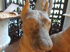 Pair of Antique Italian Terracotta Dog Statues