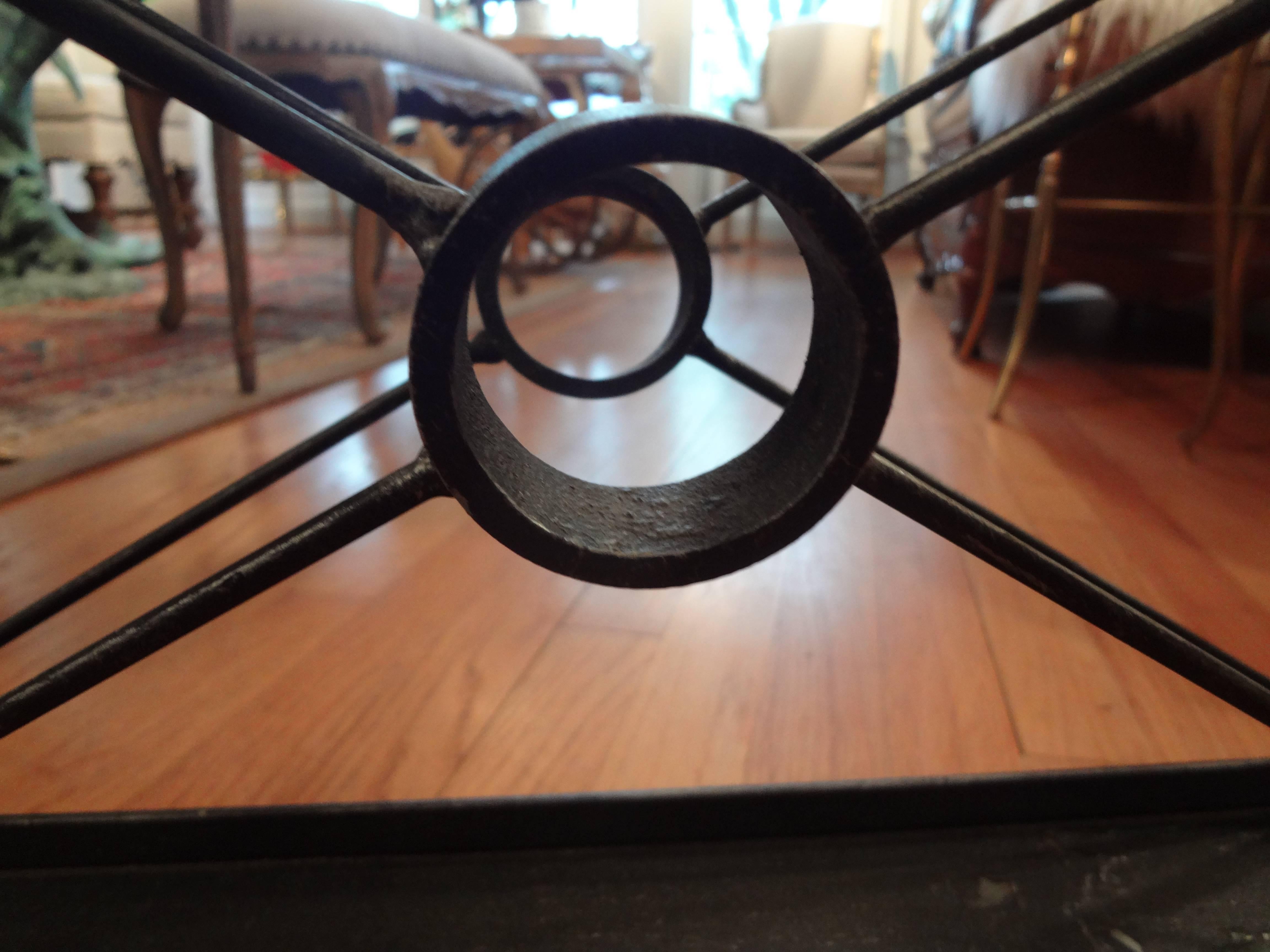 Unknown Vintage Wrought Iron Magazine Rack Inspired by Tommi Parzinger