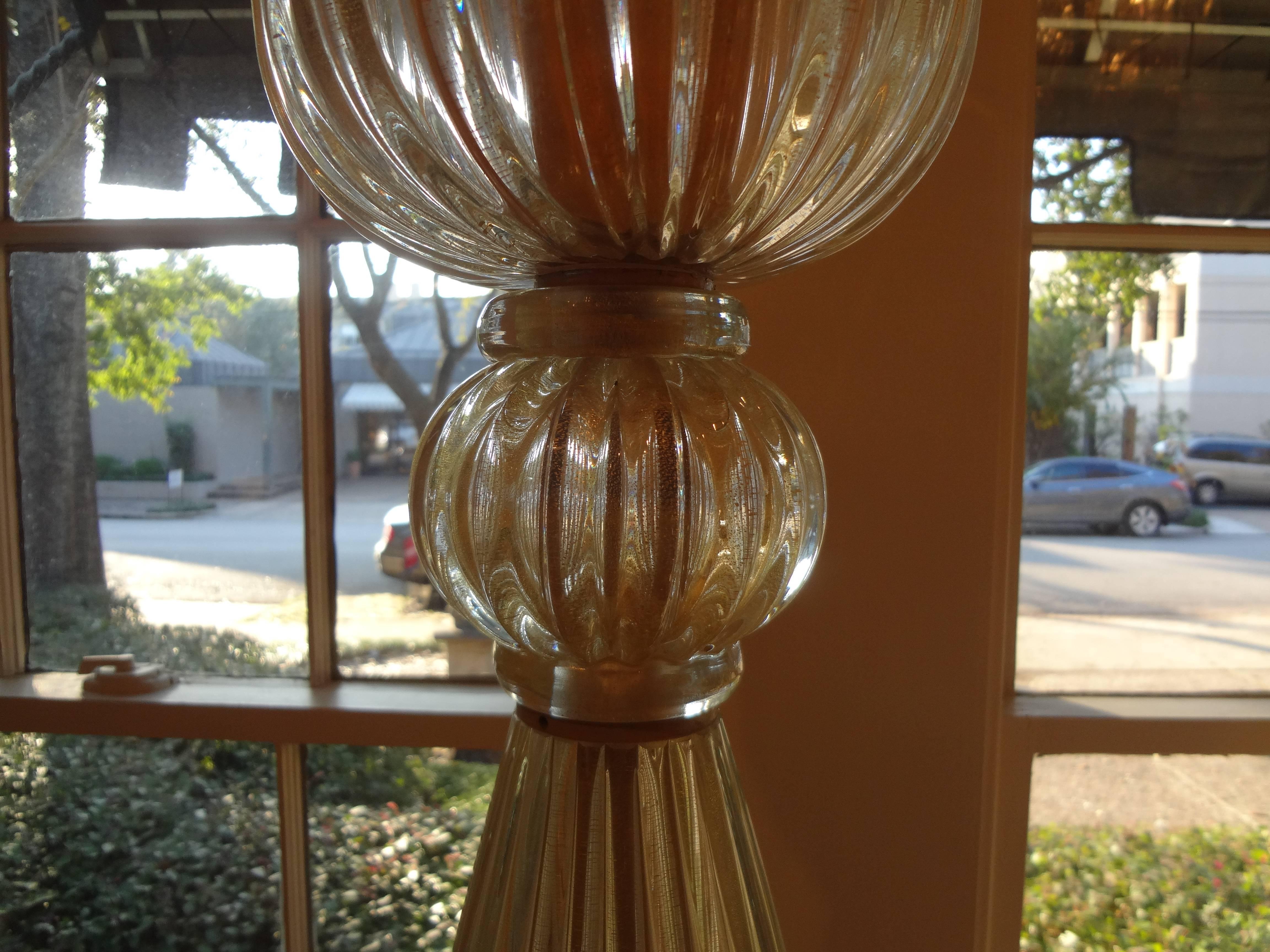 Pair of Barovier Italian Murano Glass Floor Lamps 2