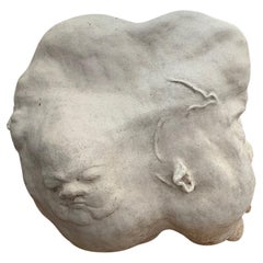 Surrealist Ceramic Face Sculpture