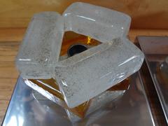 Pair of Geometric Poliarte Style Midcentury Murano Glass Sconces