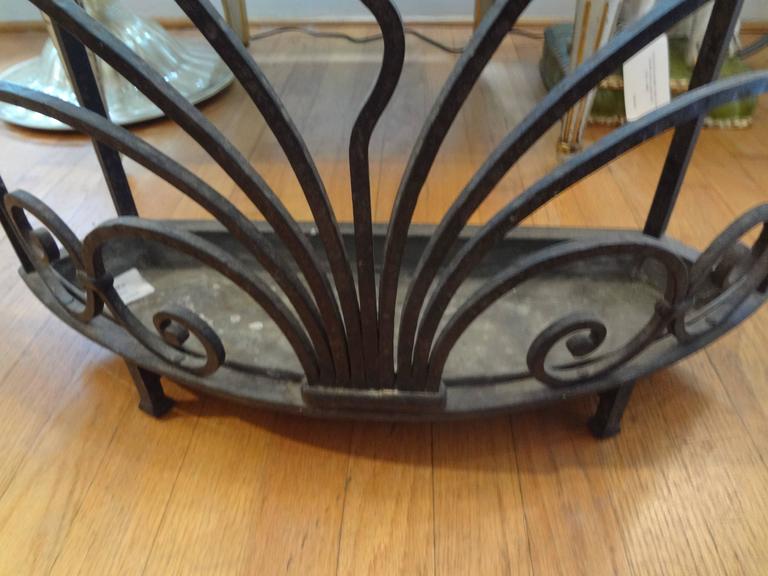 French Art Deco Wrought Iron Umbrella Stand at 1stDibs