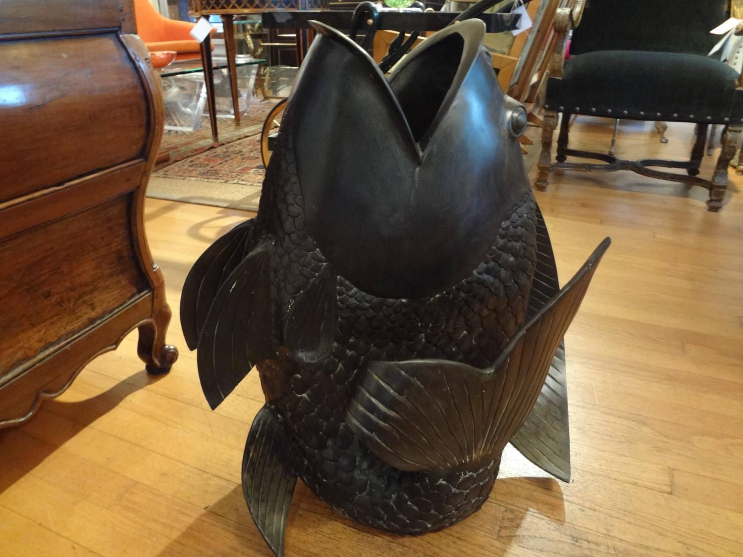 Large Japanese Bronze "Koi" Fish Sculpture For Sale at 1stdibs