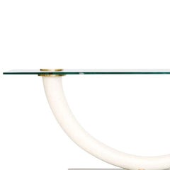Faux Elephant Tusk Console Table