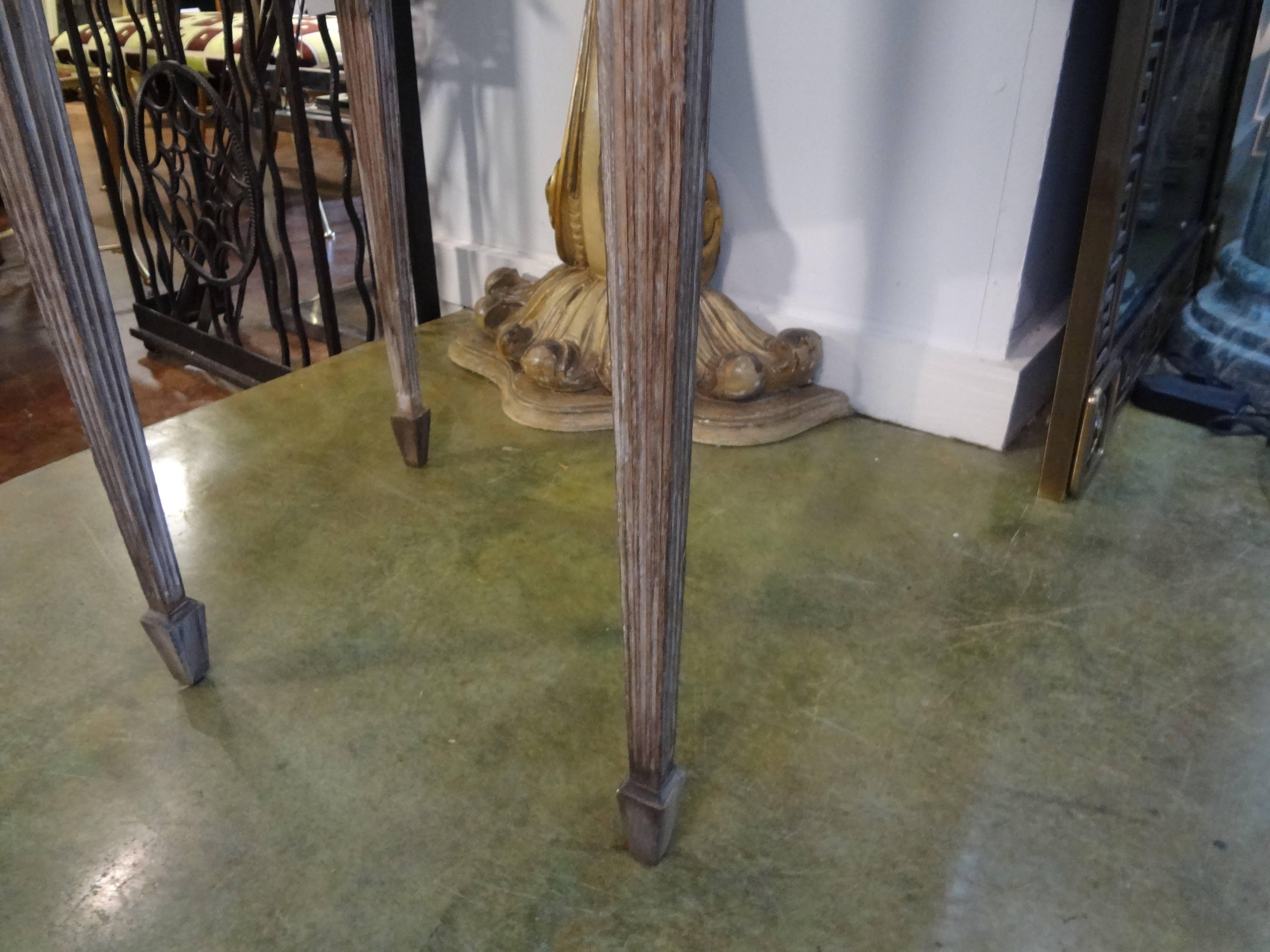 Antique French Louis XVI Style Neoclassical Console Table In Good Condition In Houston, TX
