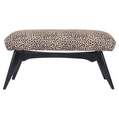 Banc italien moderne ébénisé, attribué à Paolo Buffa