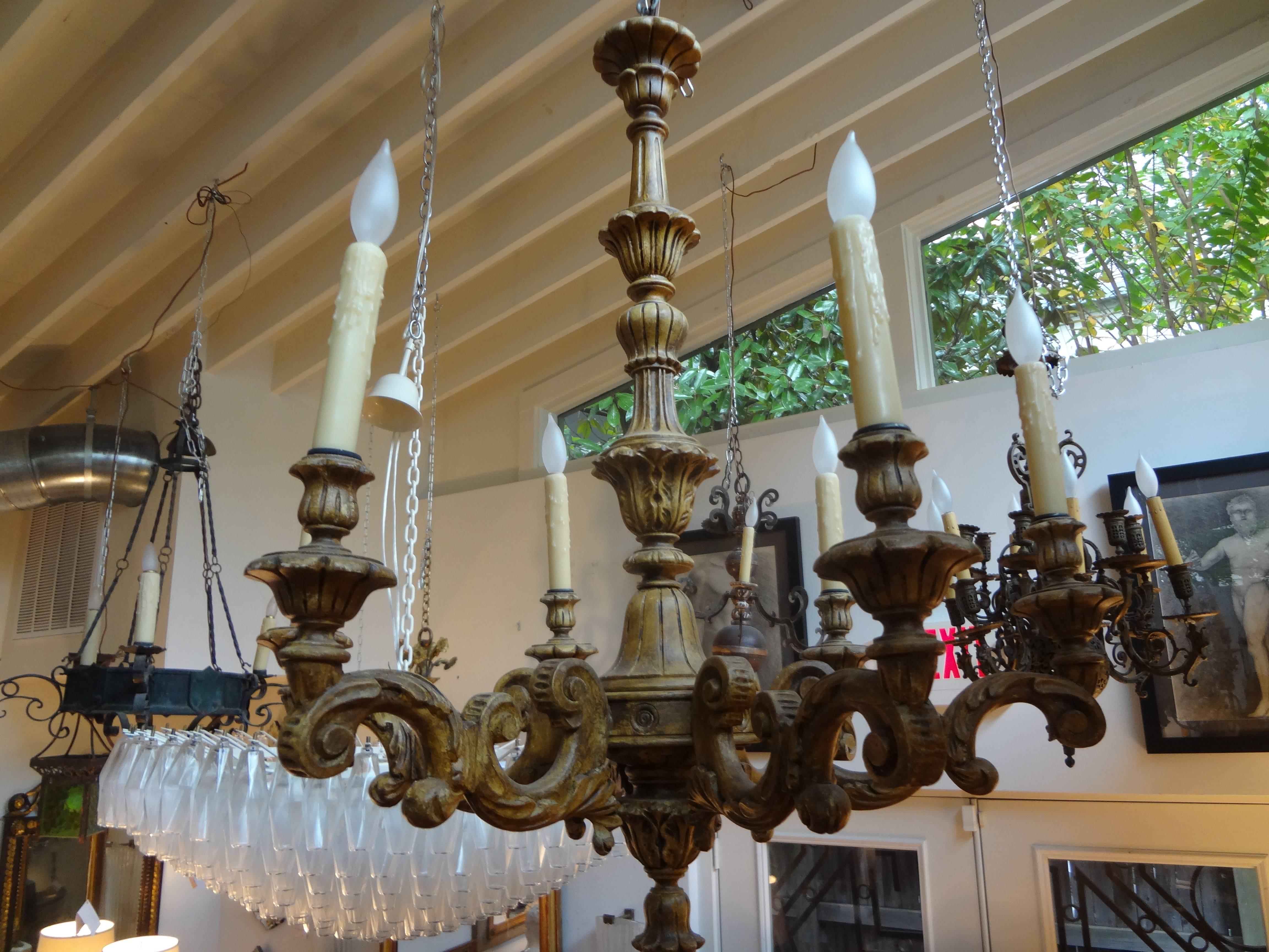 italian wood chandelier