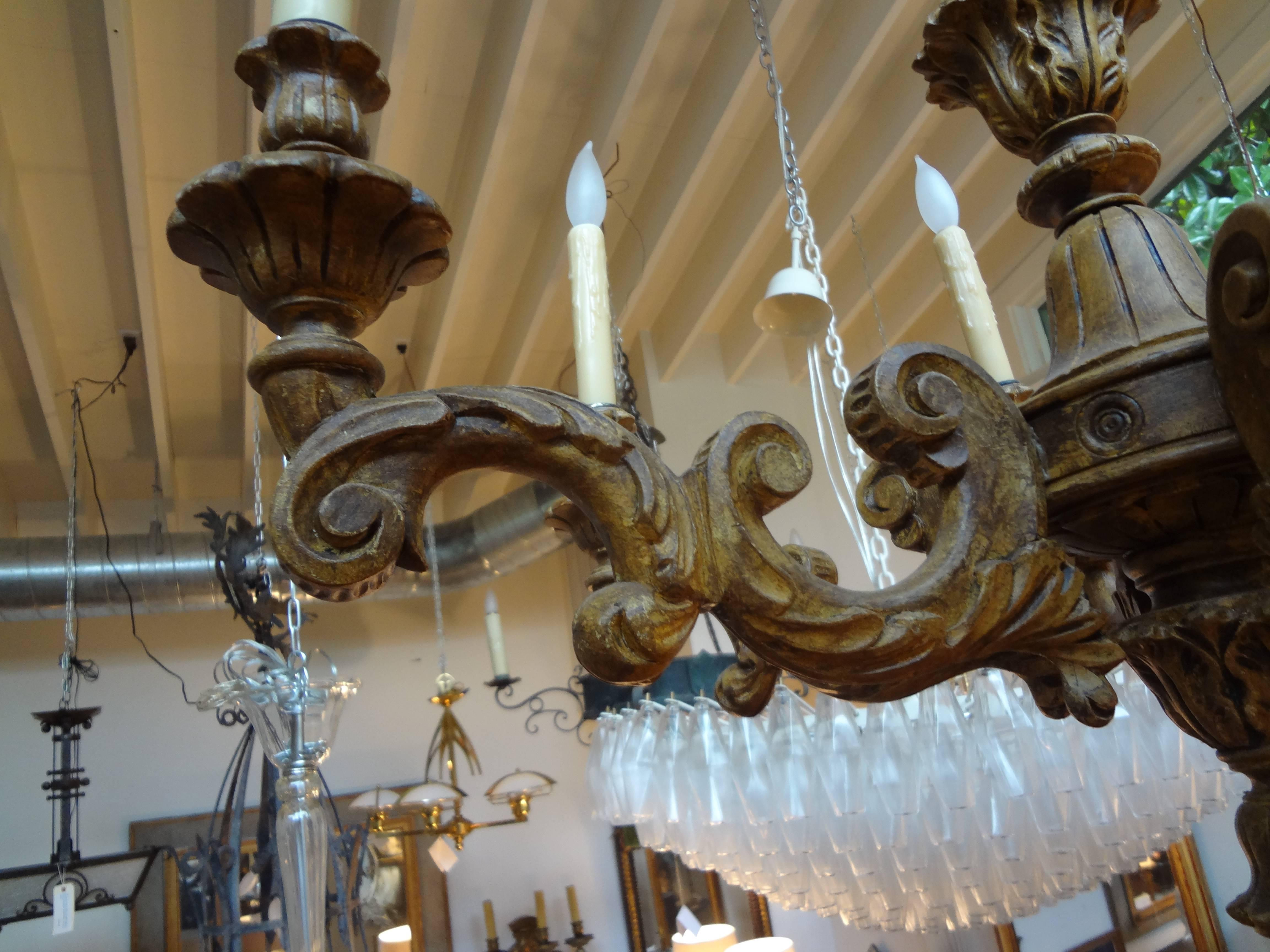 italian wooden chandelier