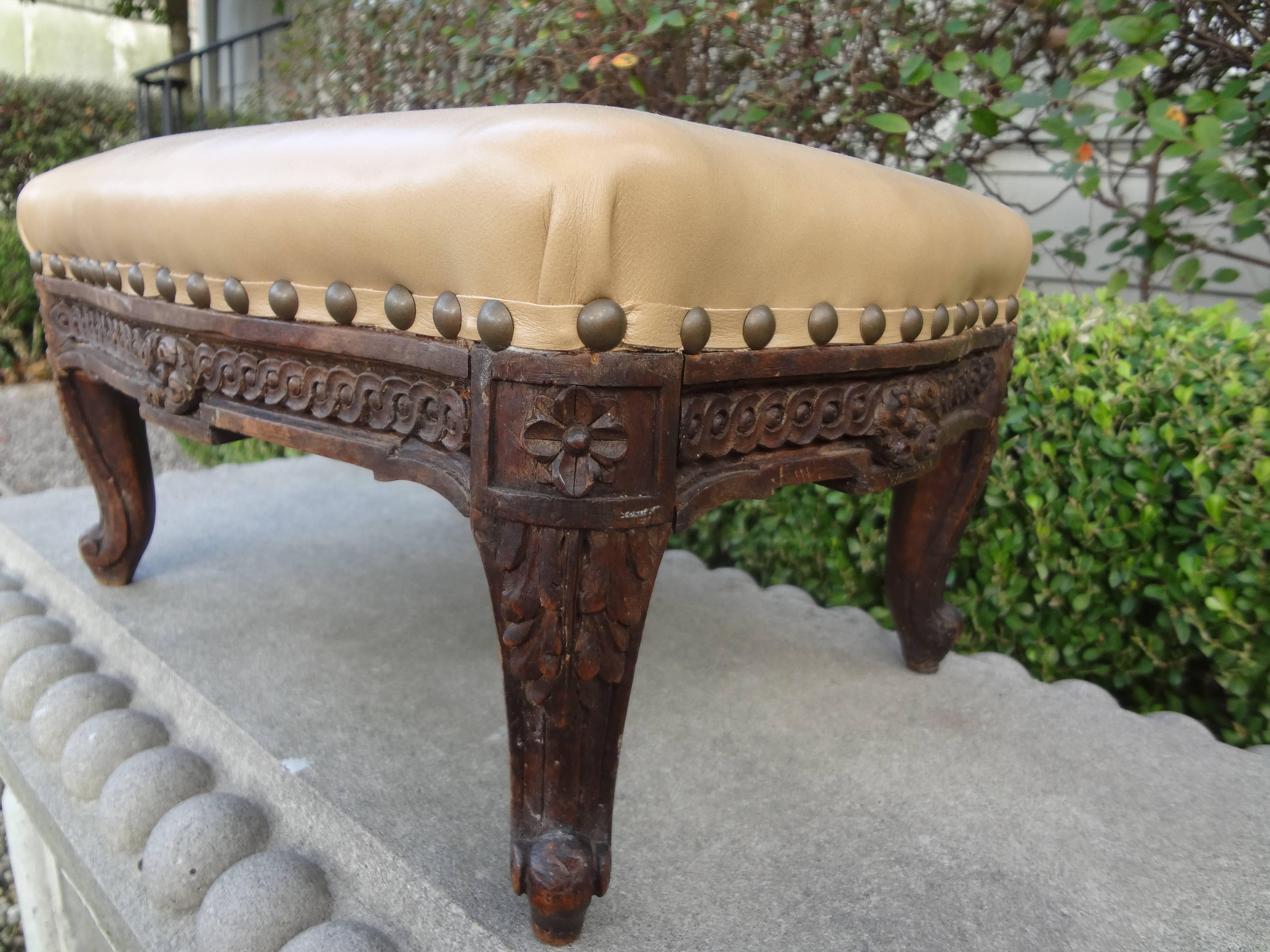 antique french footstool