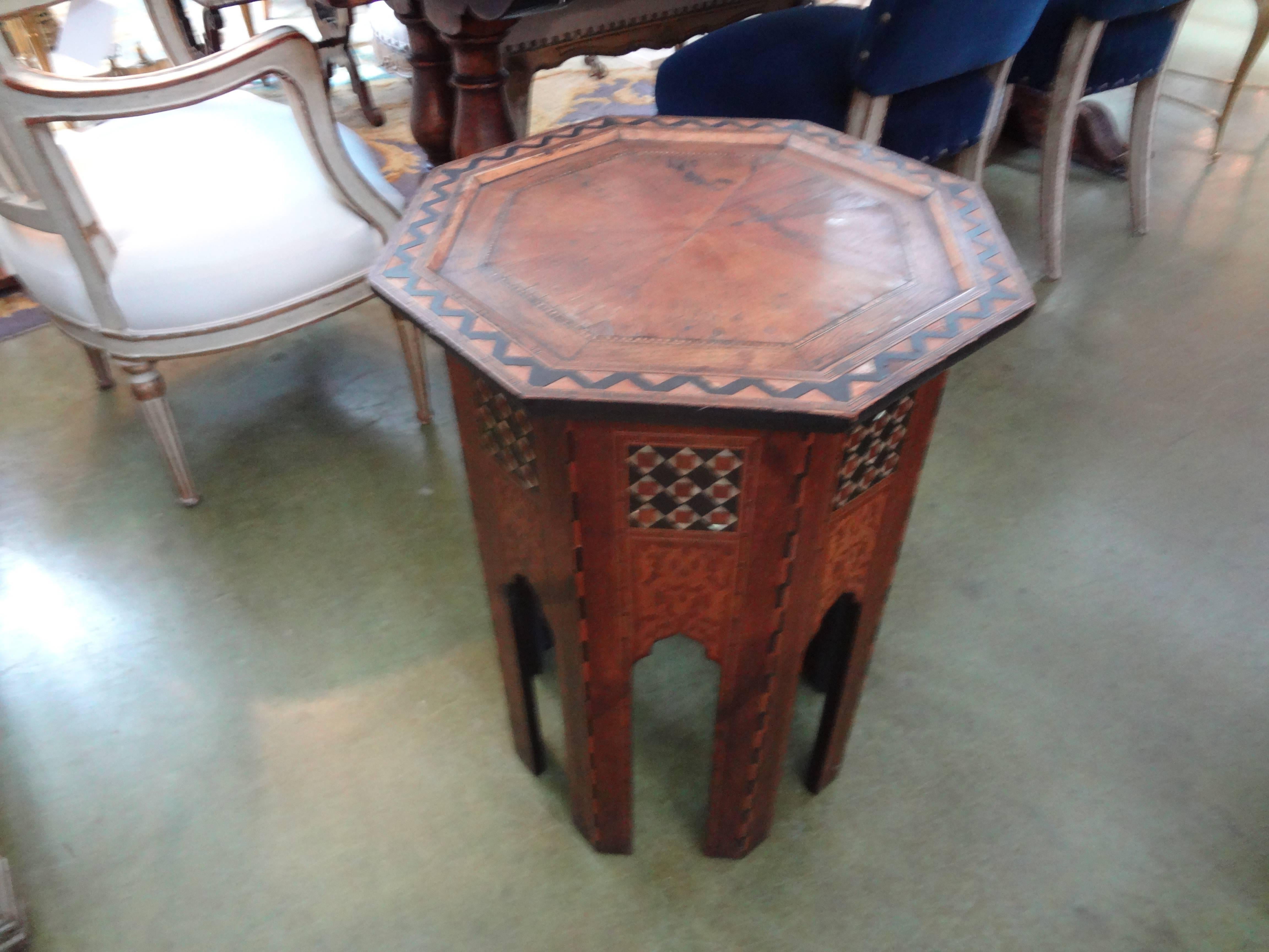 Early 20th Century Moroccan Octagon Side Table 2