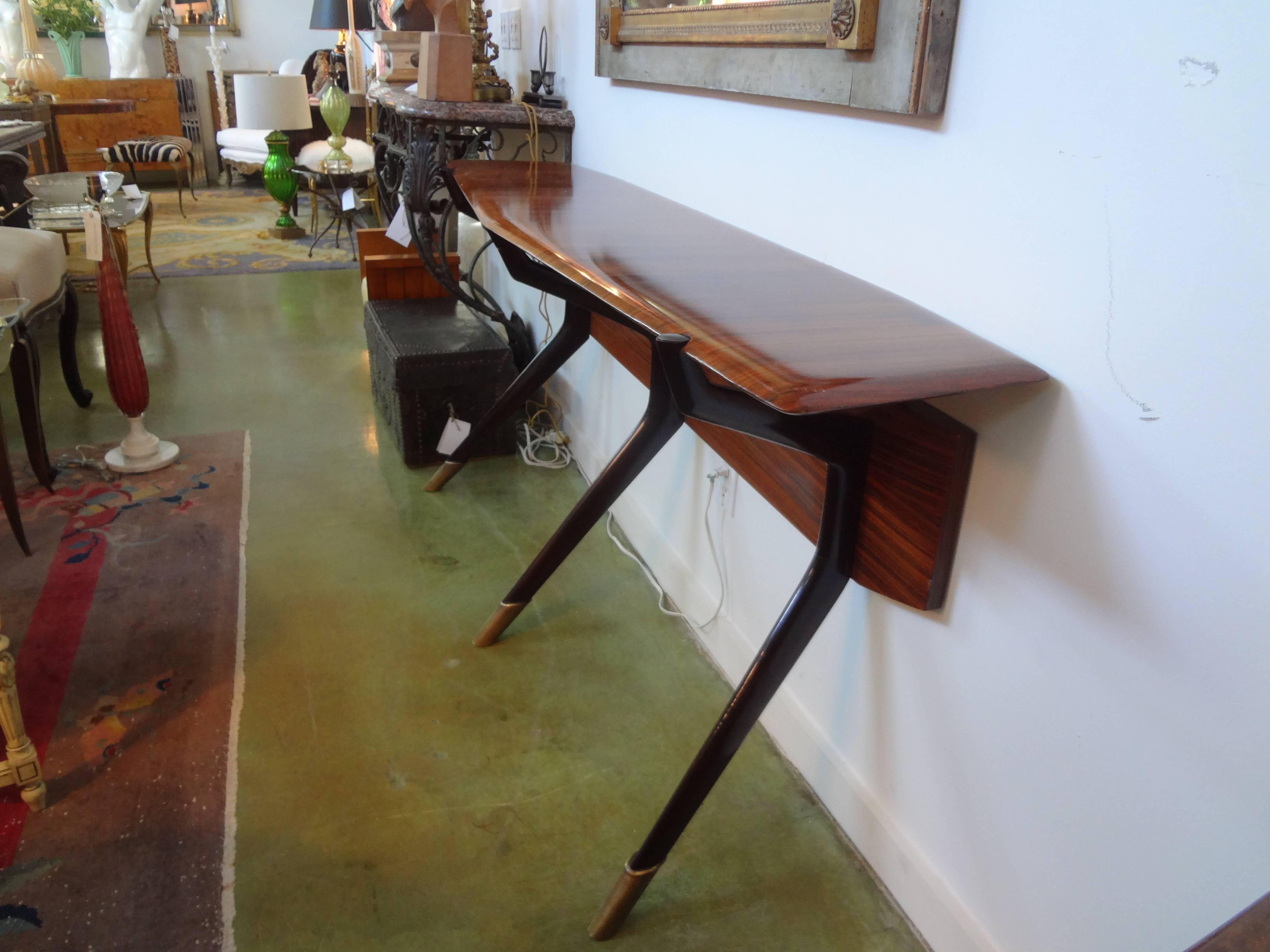 Italian Console Table In The Style of Ico Parisi, Milan In Good Condition For Sale In Houston, TX