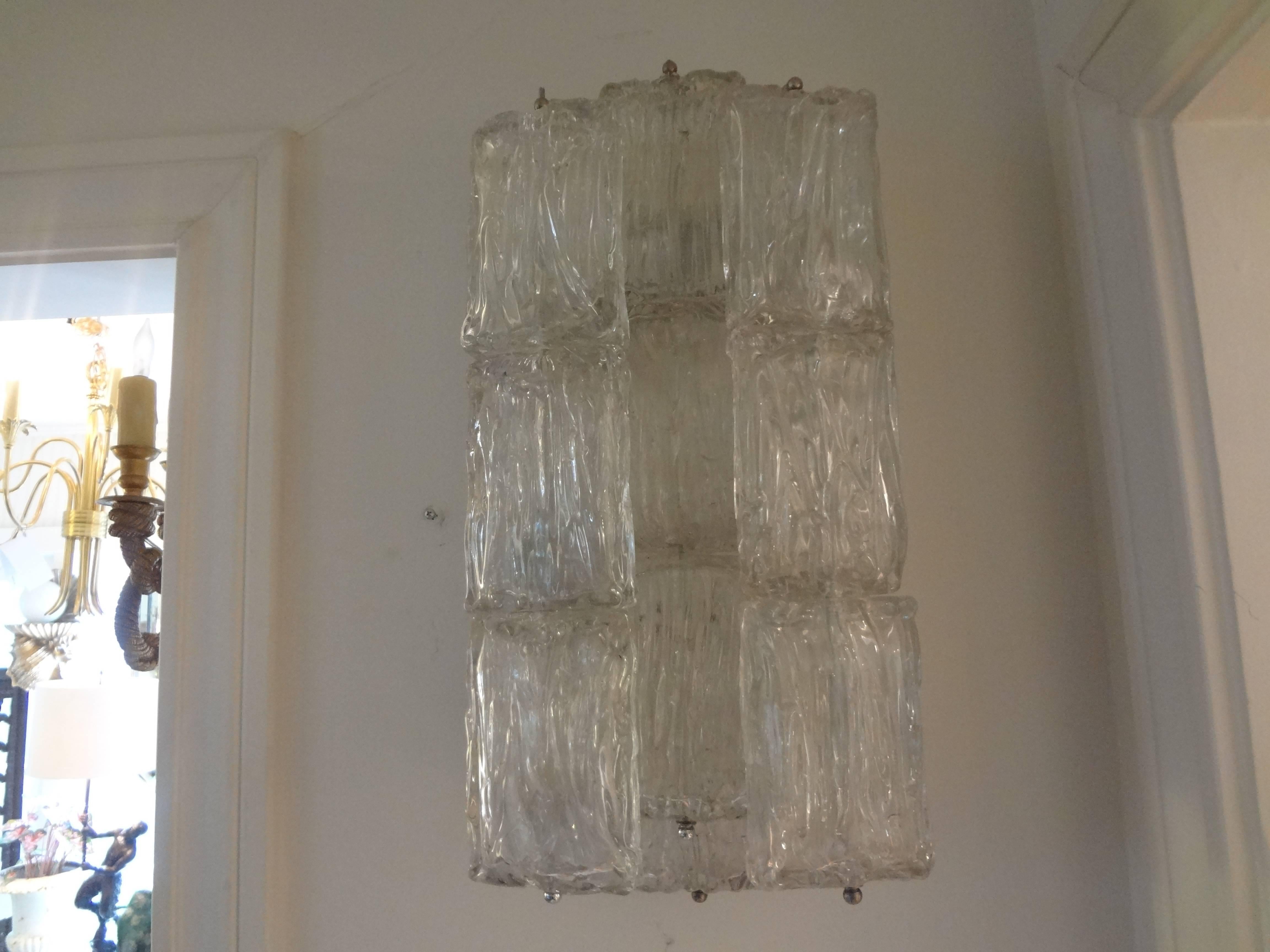 Pair of Murano Glass Sconces, Made in Venice In Good Condition In Houston, TX